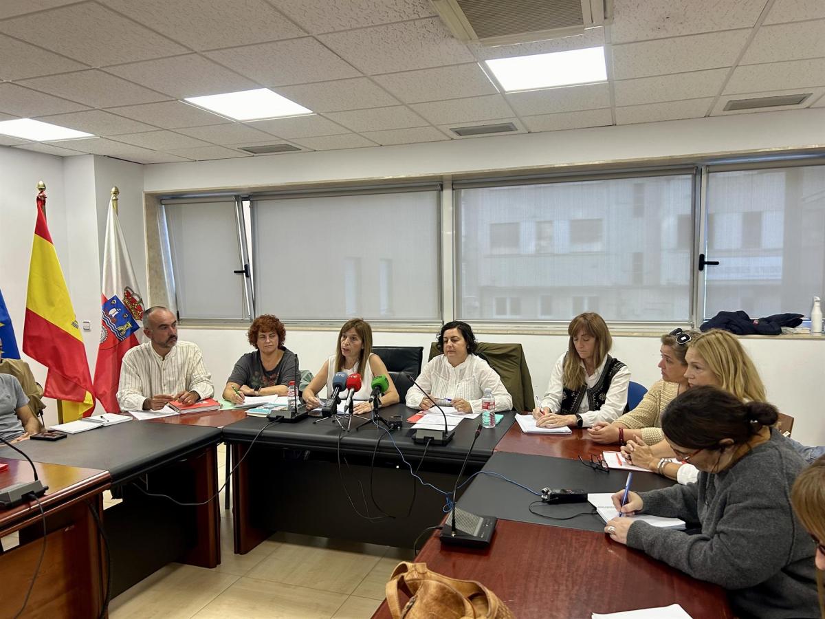 Junta de Personal y Comité de Empresa durante la rueda de prensa