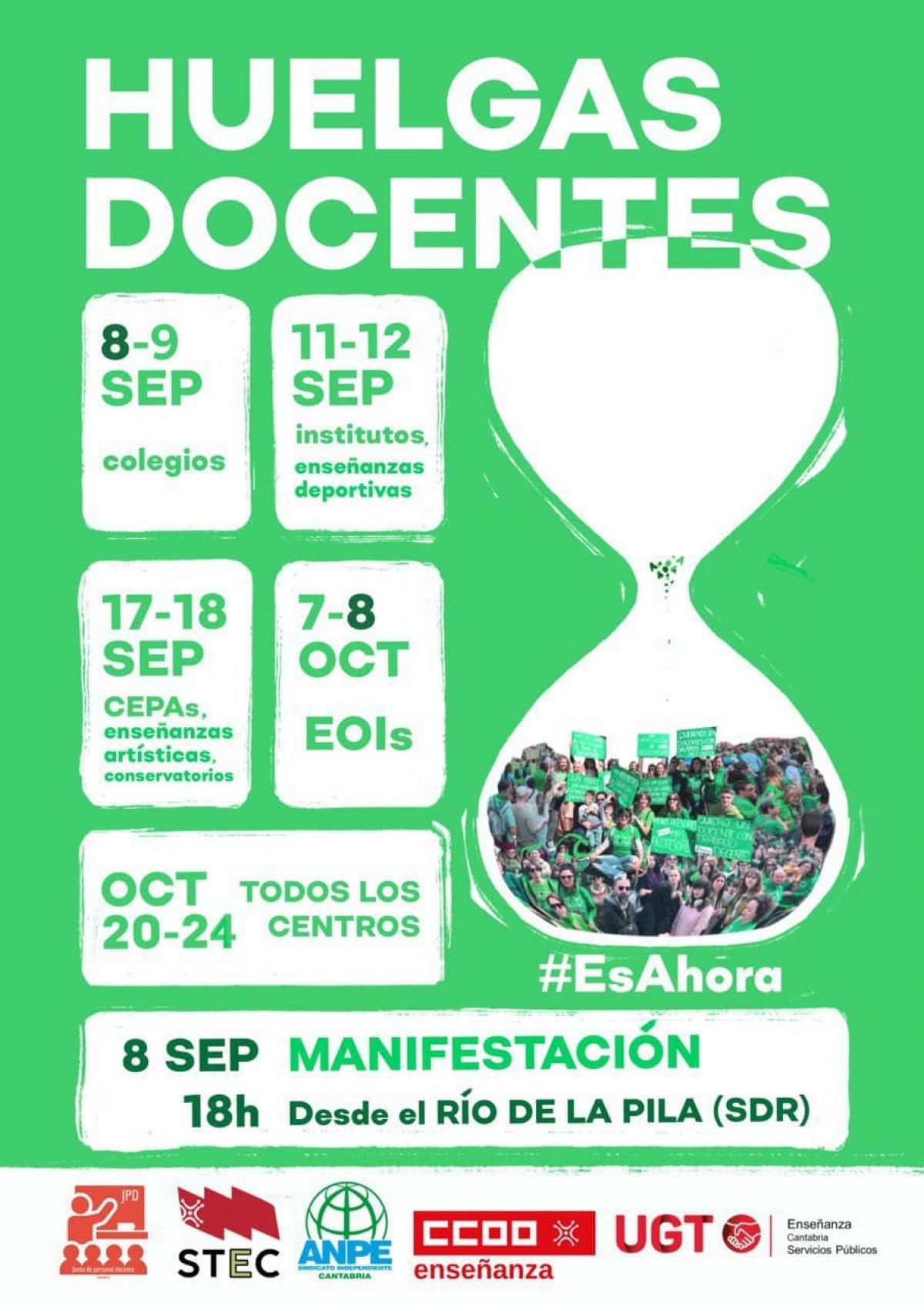 Huelgas docentes 2025