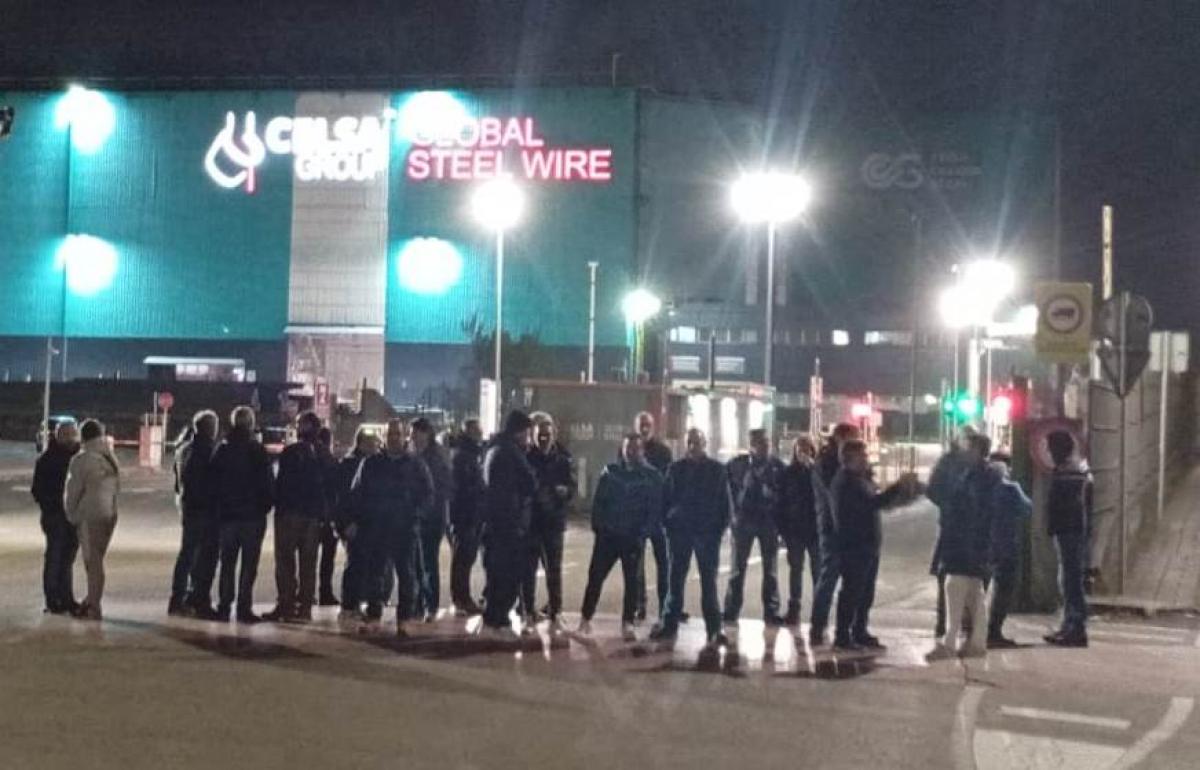 Trabajadores de Tycsa esta mañana