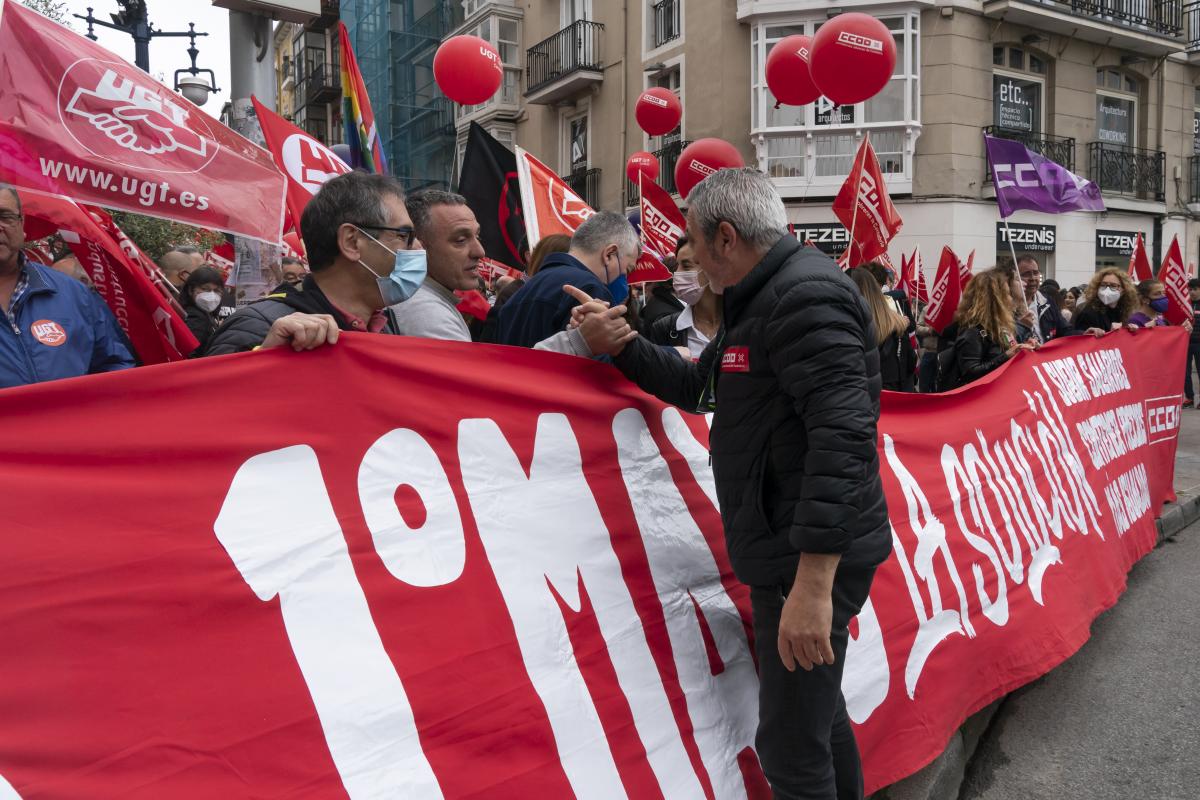 Manifestación del 1 de Mayo de 2022 en Santander.