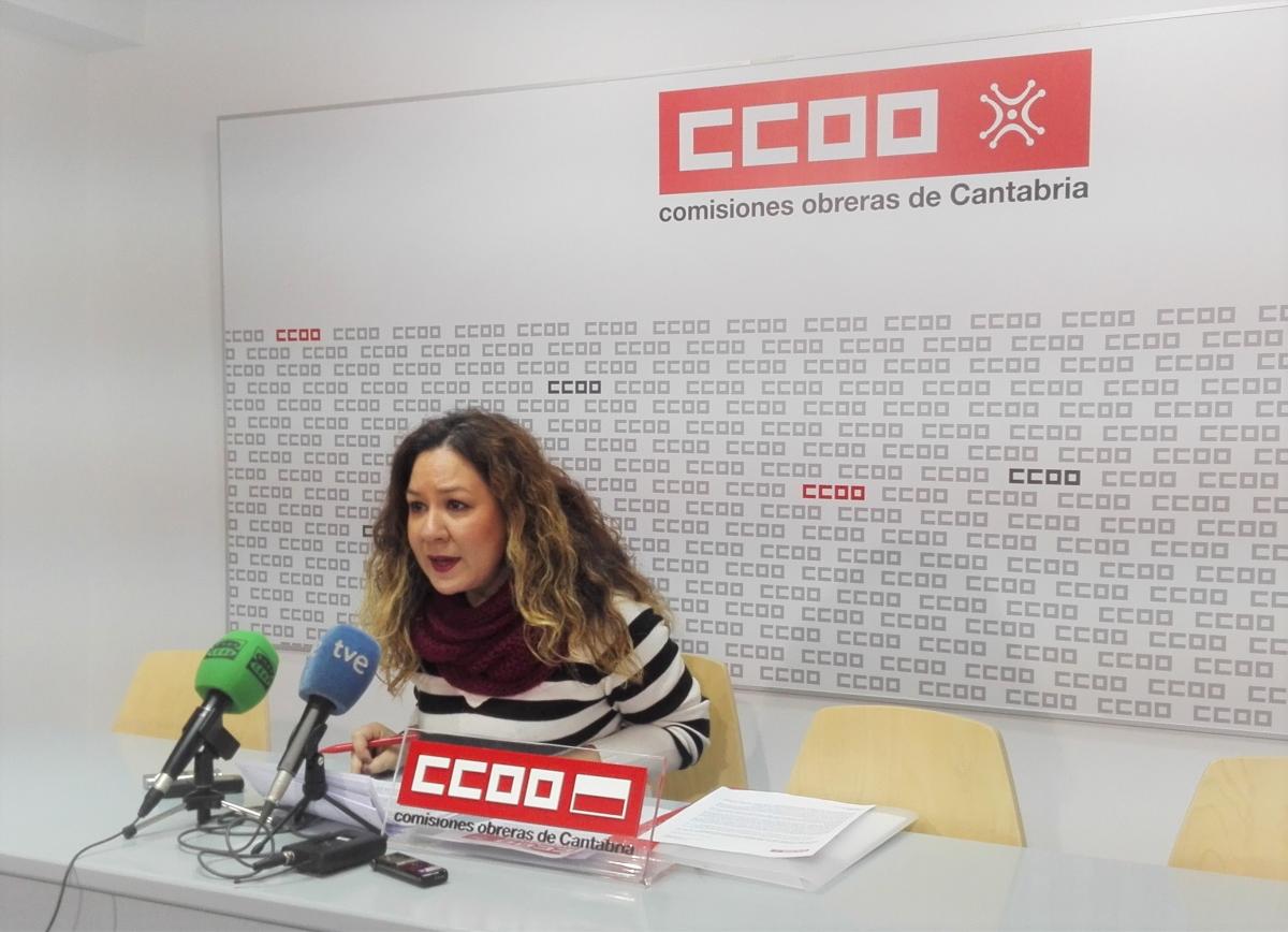 Conchi Sánchez, secretaria general de la Federación de Enseñanza de CCOO en Cantabria