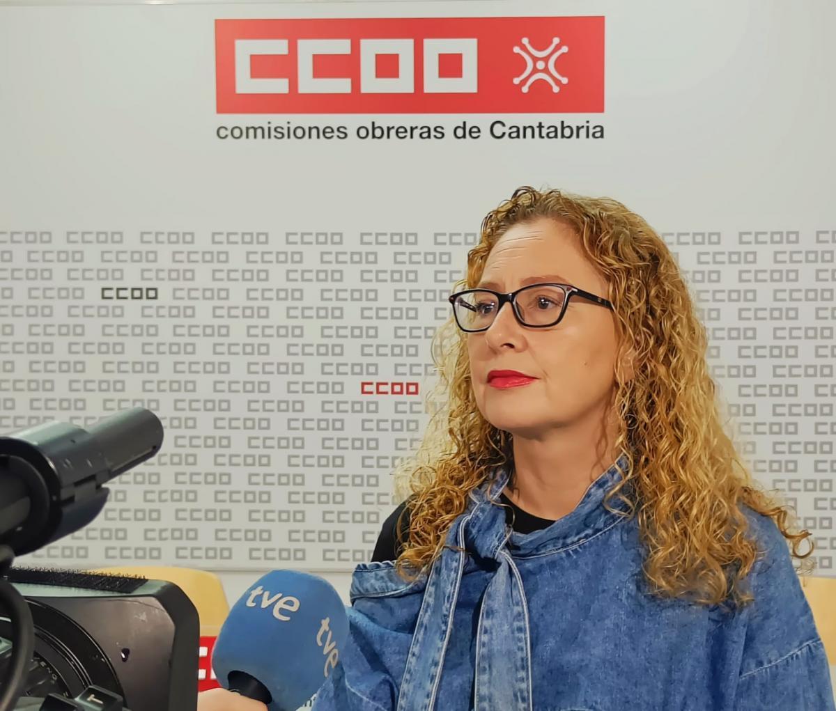 Laura Lombilla, secretaria de Salud Laboral de CCOO de Cantabria