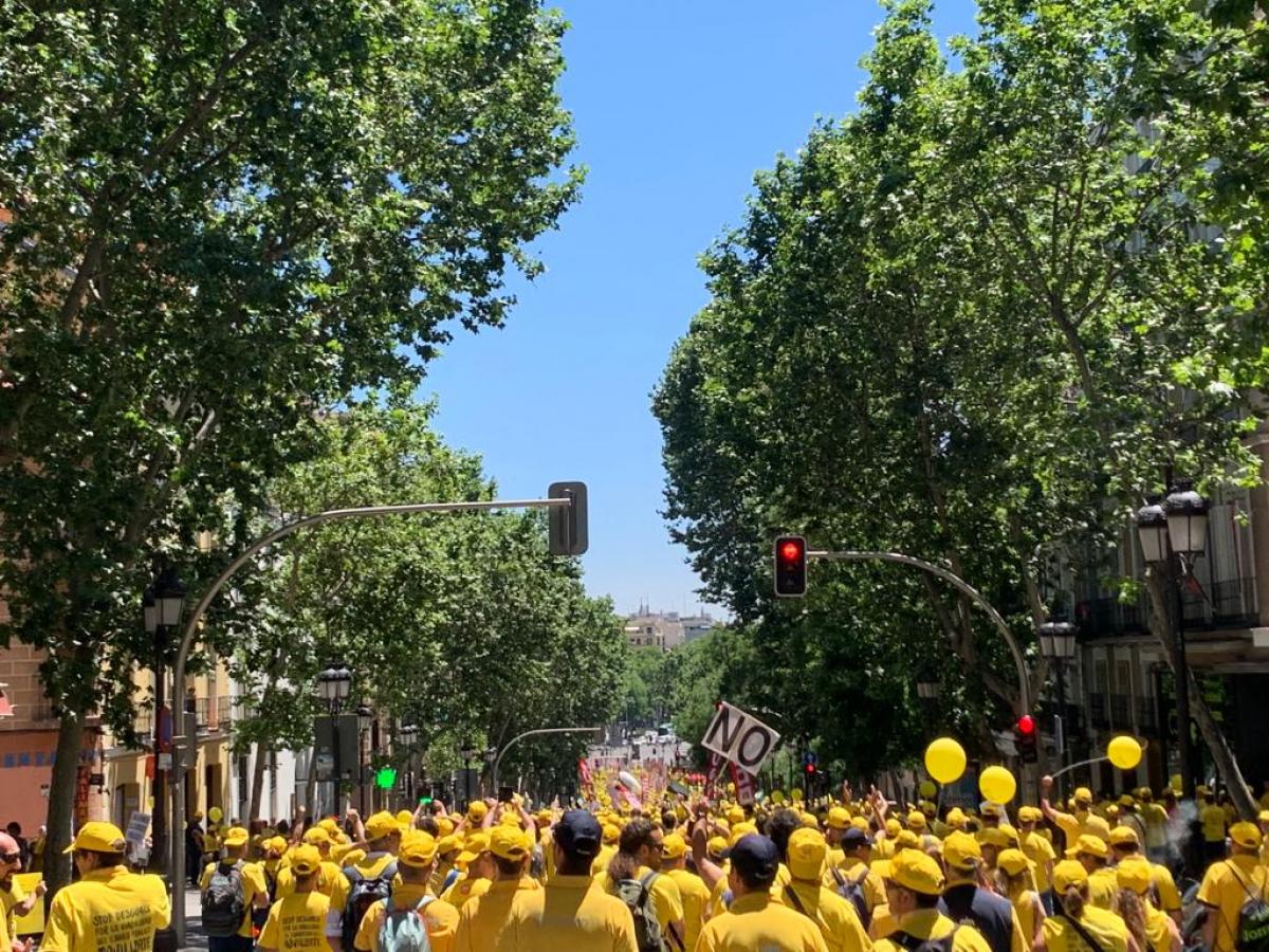 Manifestación de Correos en Madrid