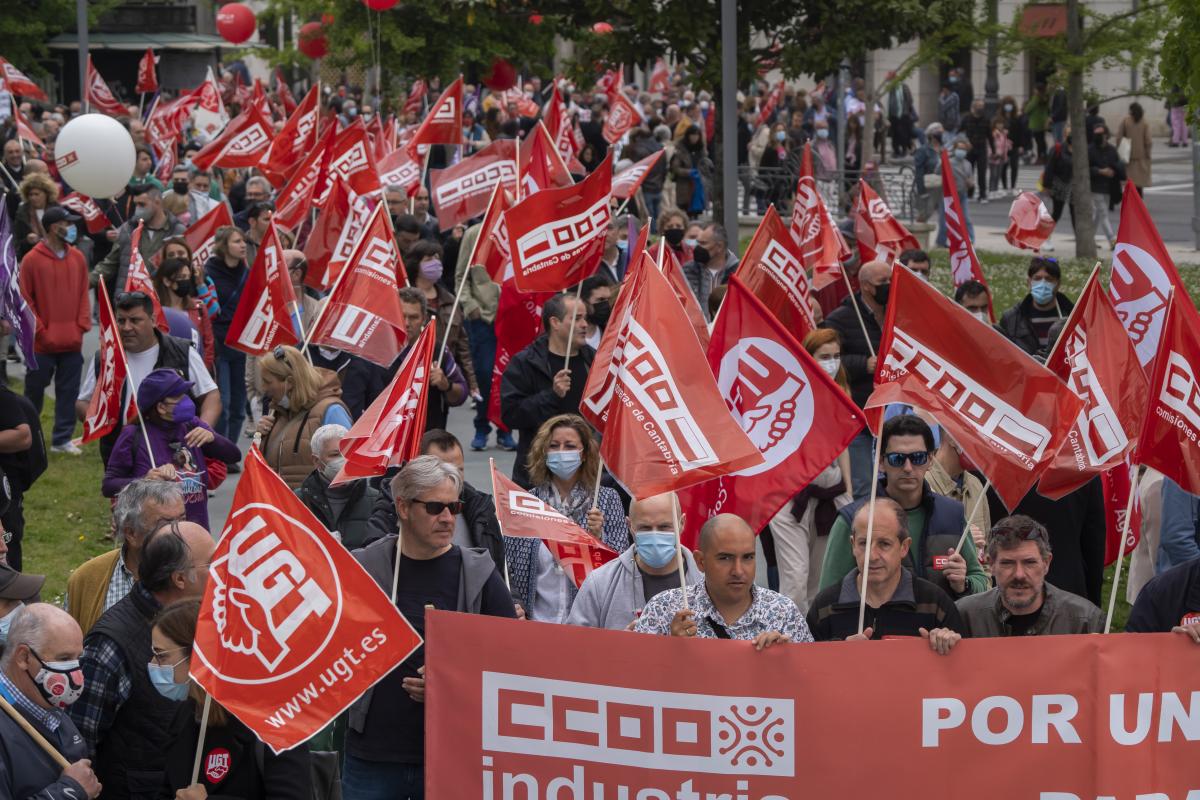Manifestación del 1 de Mayo de 2022 en Santander.