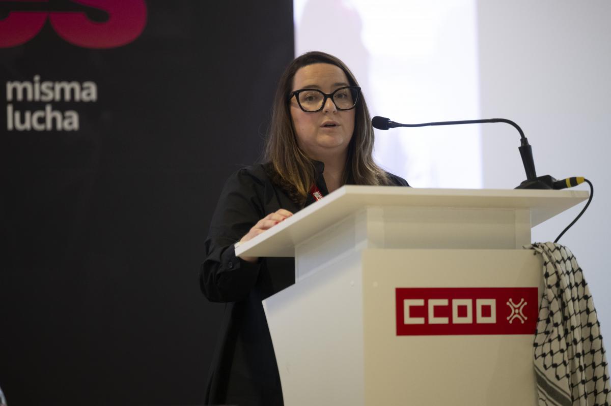 Rosa Mantecón, secretaria general de CCOO de Cantabria.