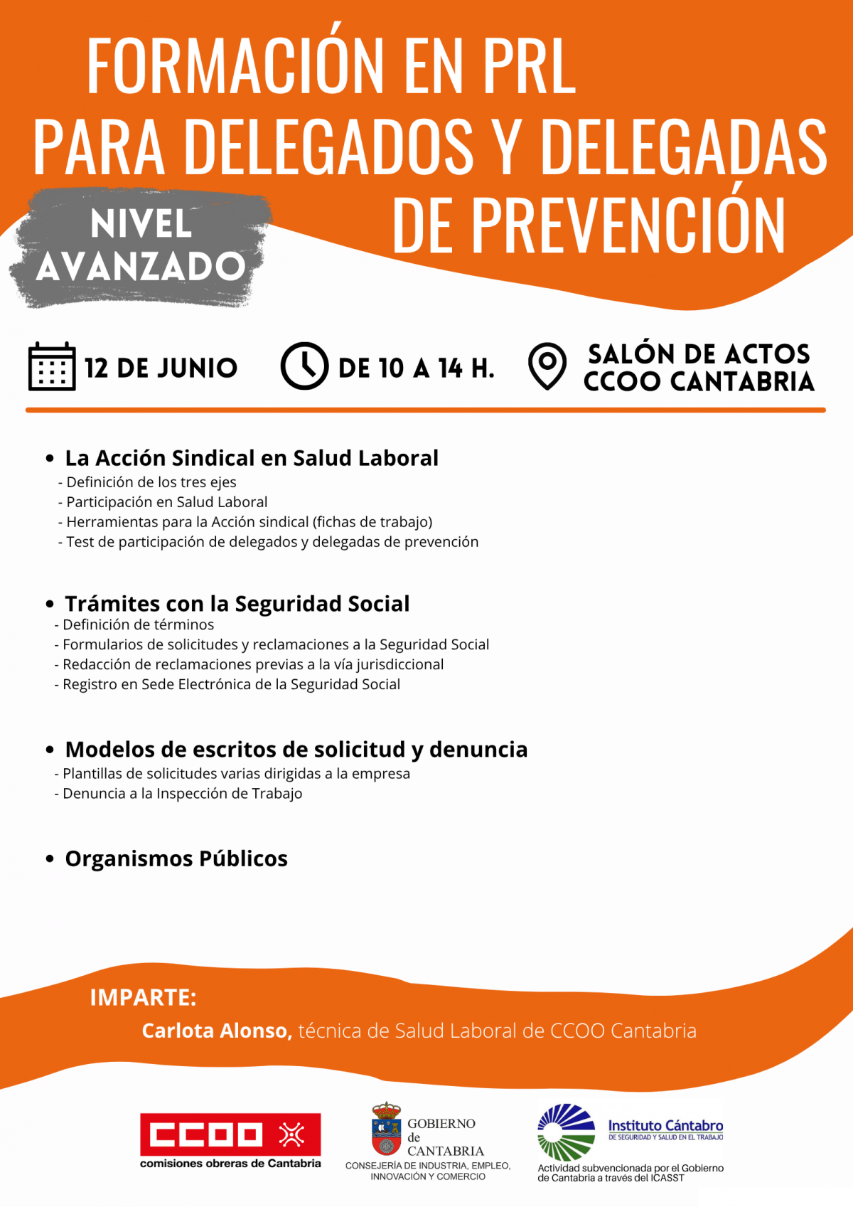 Cartel de formacin PRL