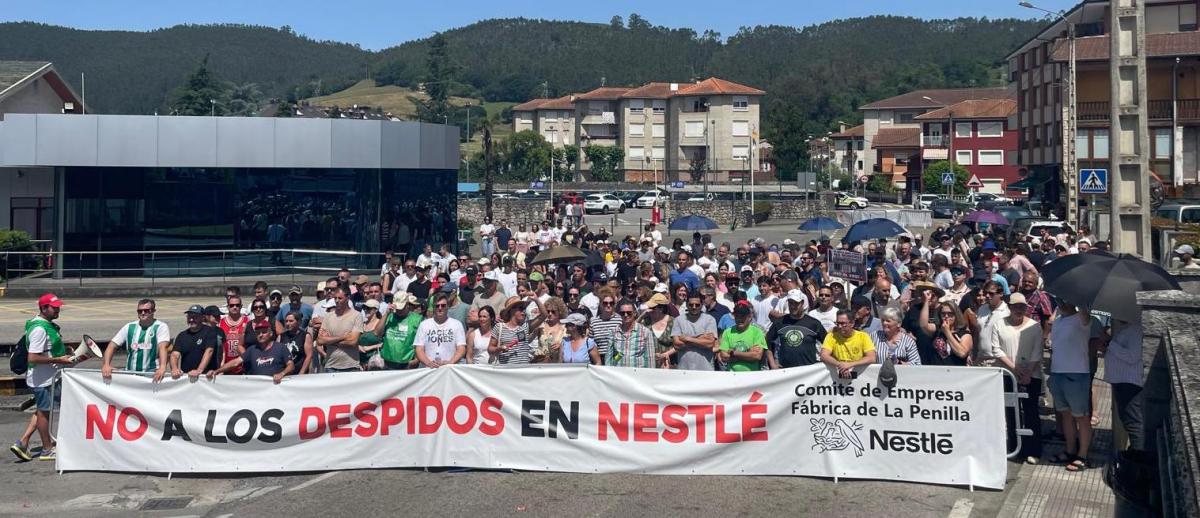 Movilización de la plantilla de Nestlé.