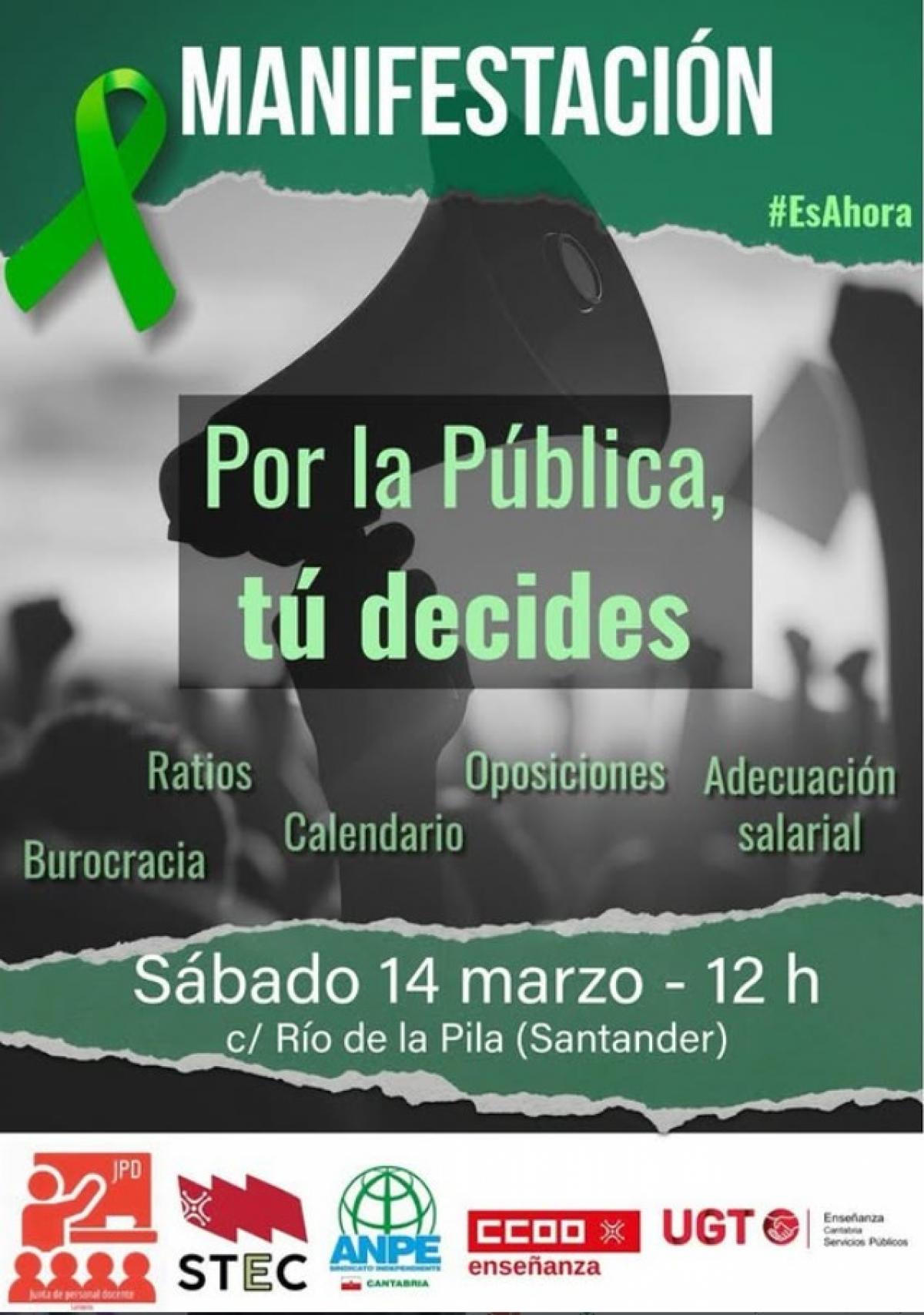 Cartel de la manifestación