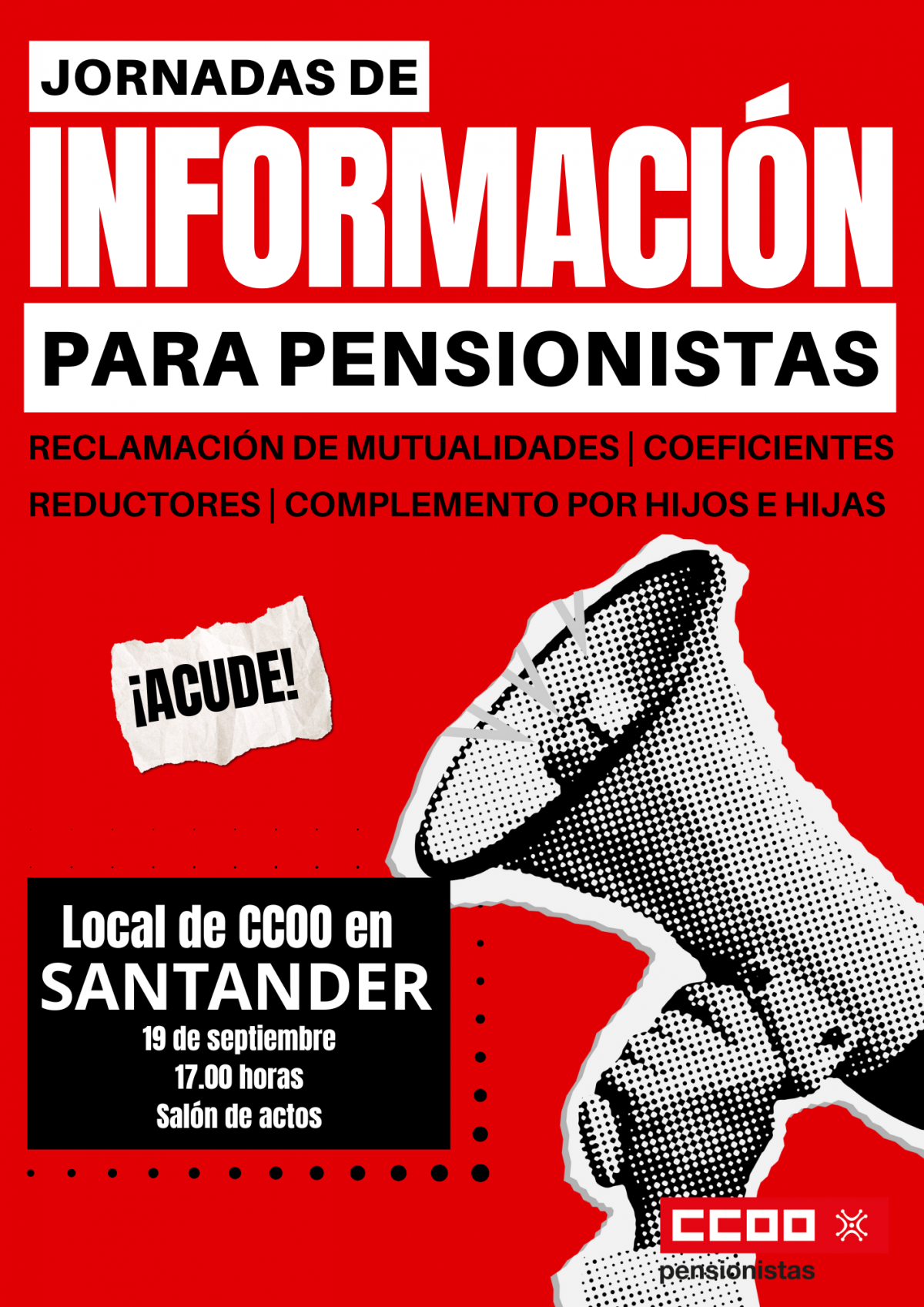 Jornada de información para pensionistas.