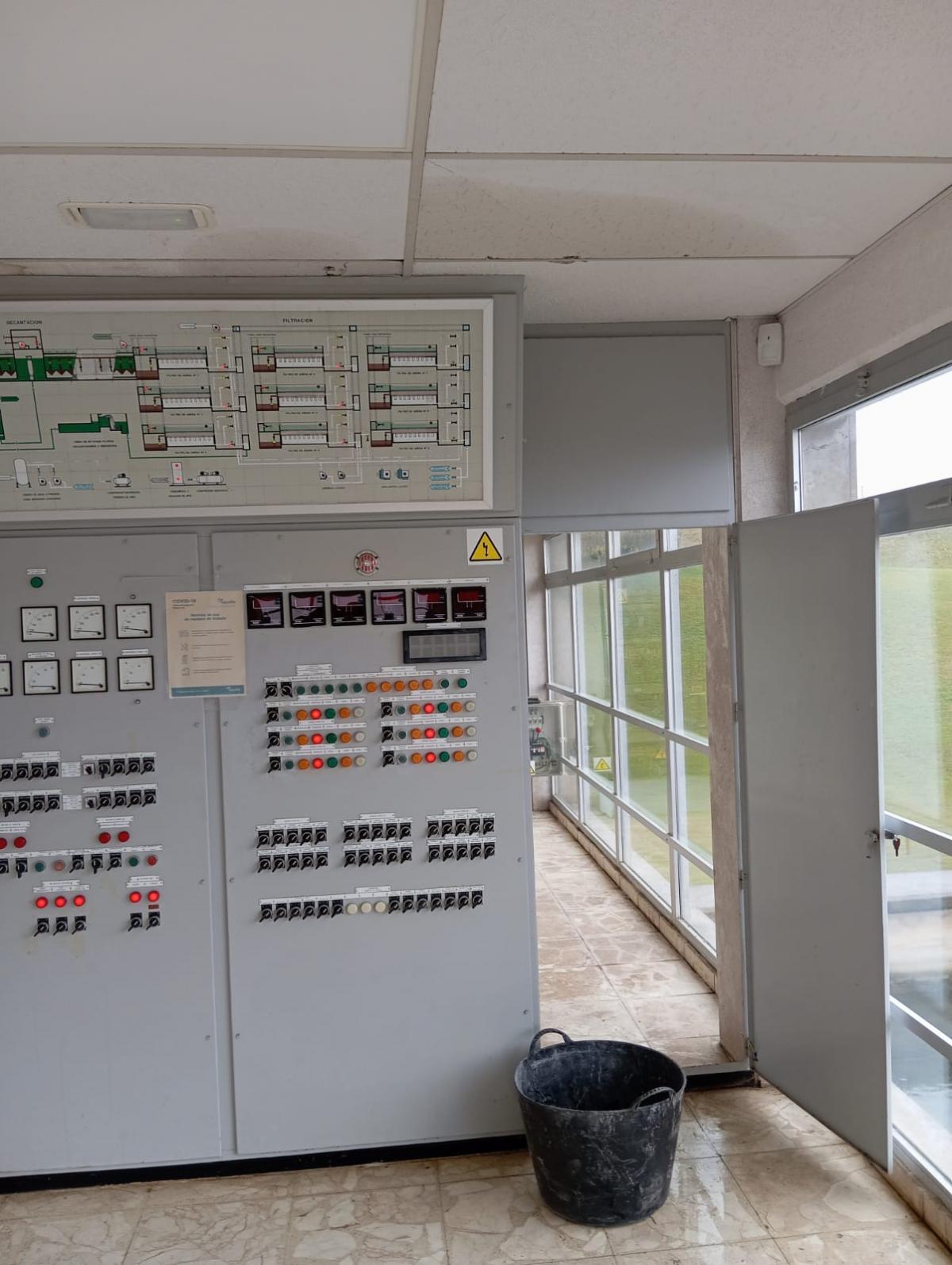 Gotera en las instalaciones de Aguas de Santander.