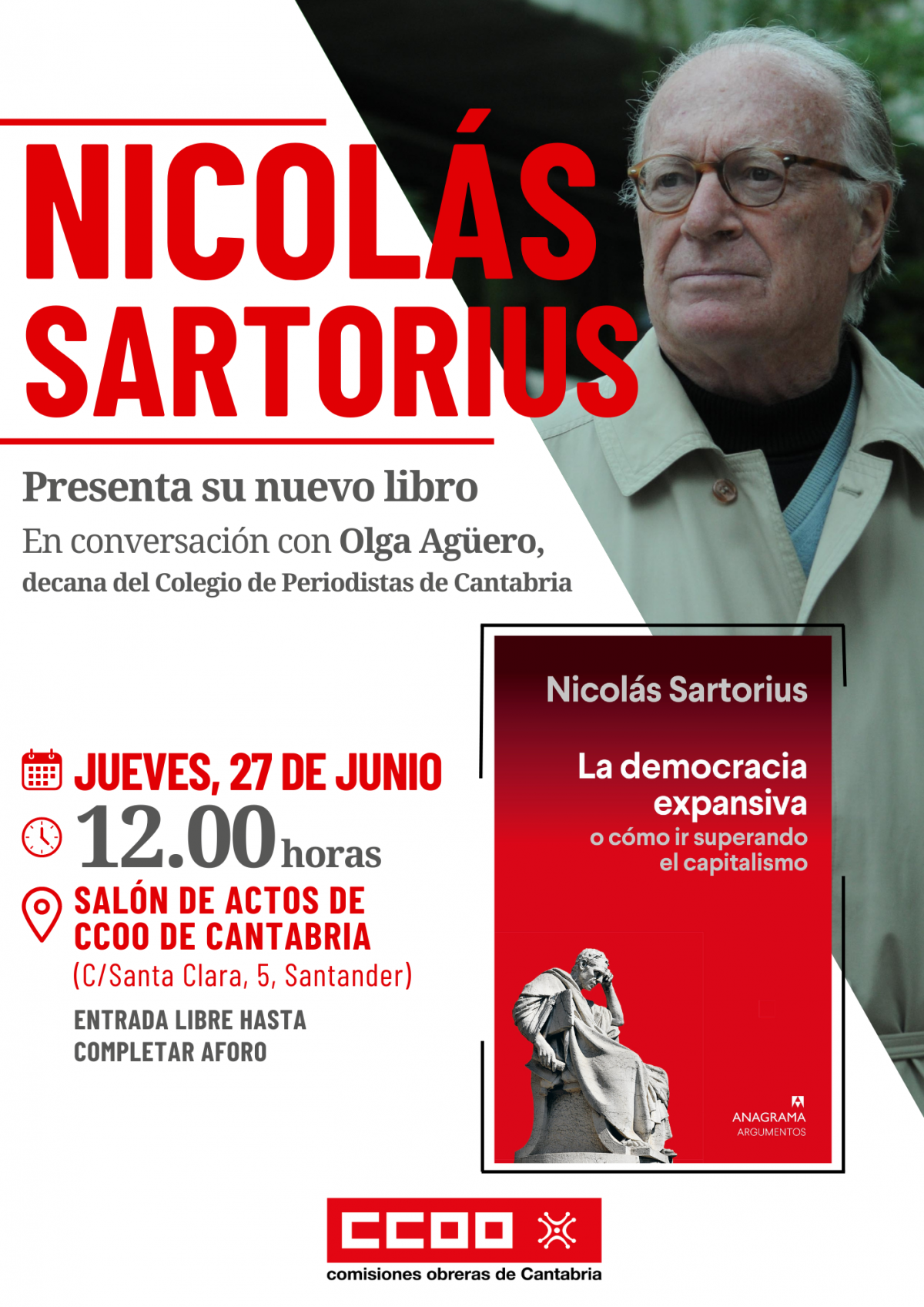 Nicols Sartorius presenta su nuevo libro en Santander.