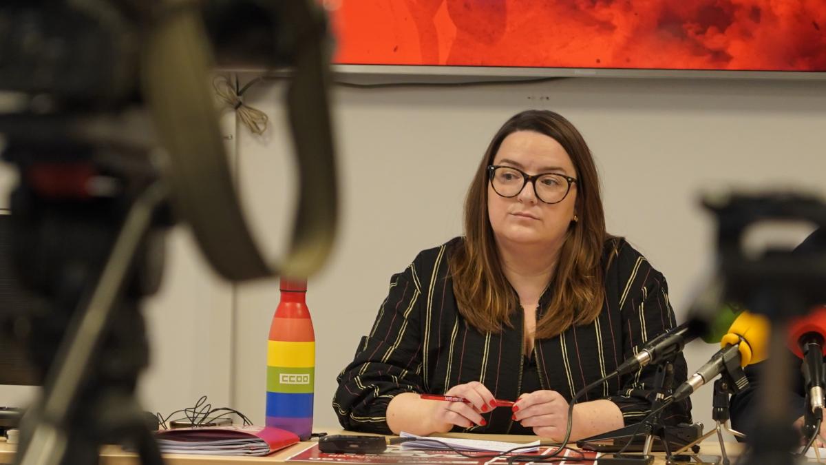 Rosa Mantecón, secretaria general de CCOO de Cantabria