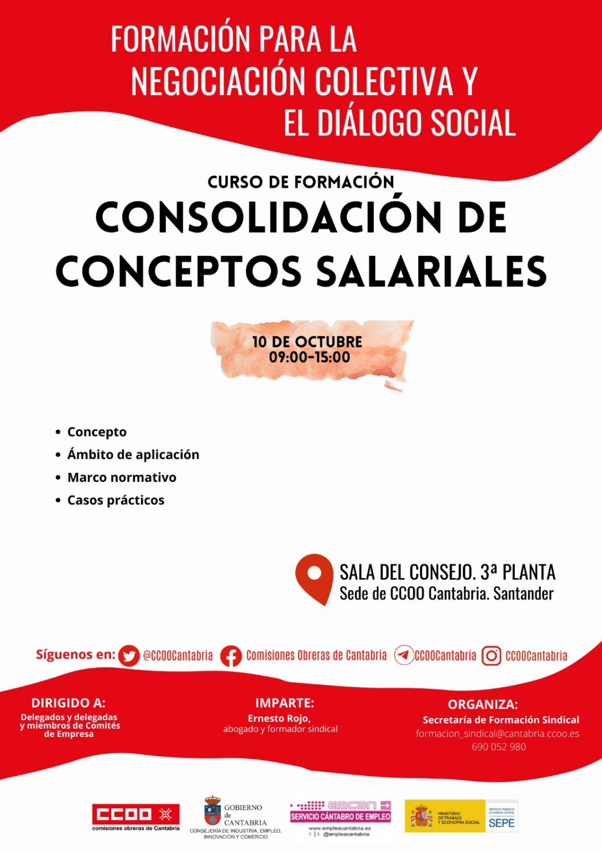 Curso de formación: consolidación de conceptos salariales