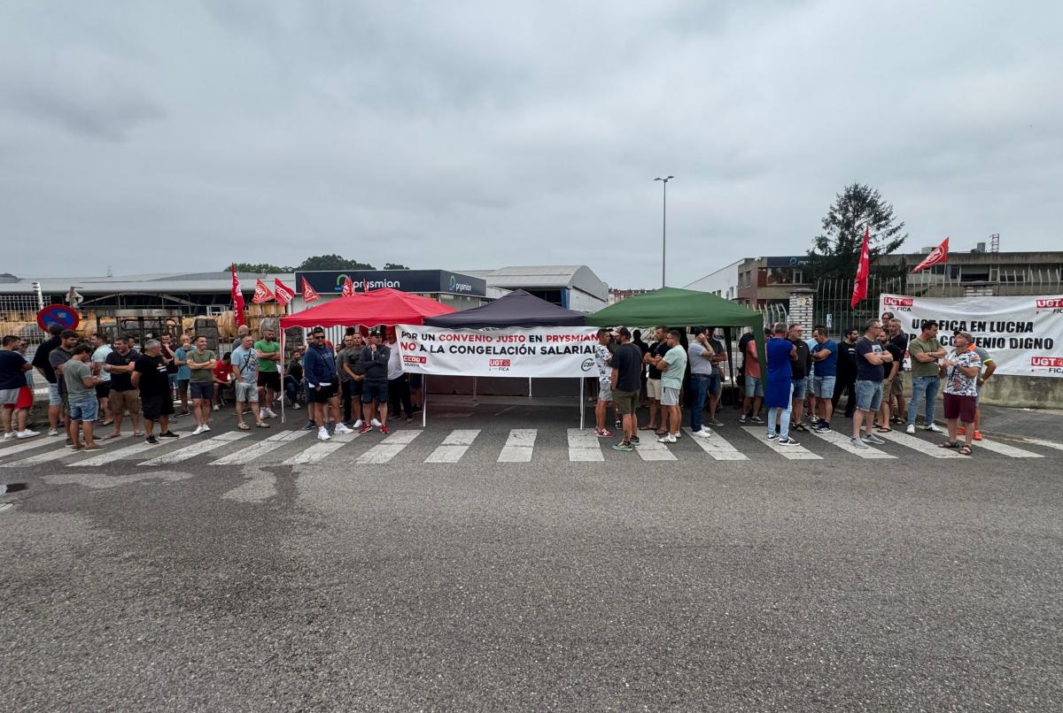 Décima jornada de huelga en Prysmian