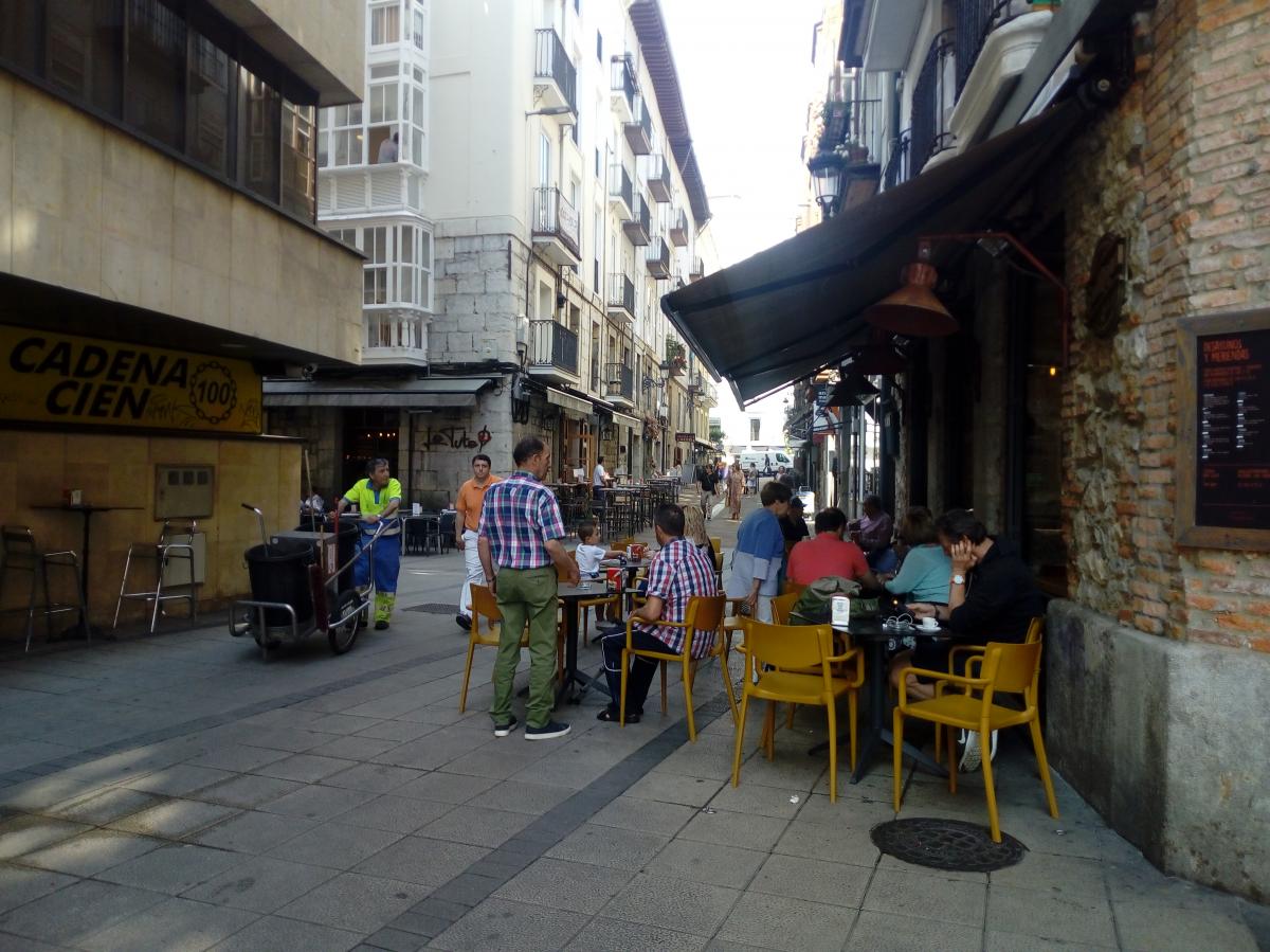 Terraza del centro de Santander