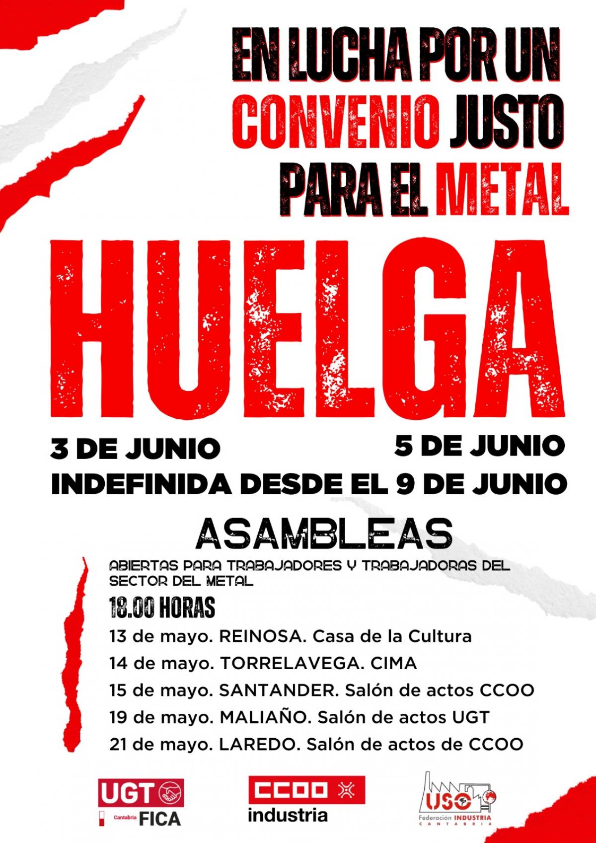Asambleas para trabajadores y trabajadoras del metal