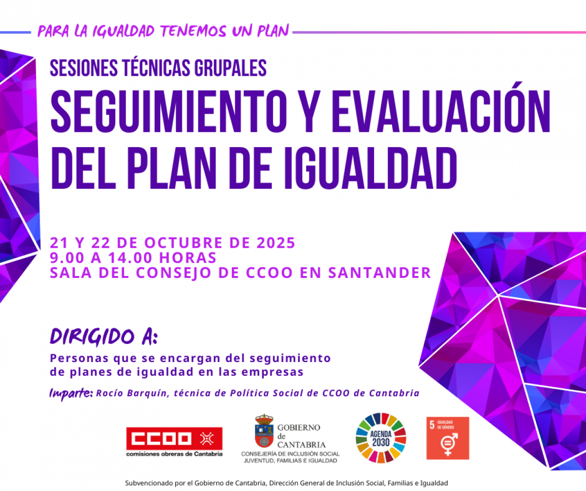 Sesión técnica grupal 'Seguimiento y evaluación del plan de igualdad'